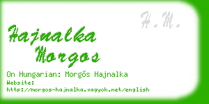 hajnalka morgos business card